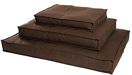 JAMAXX® Premium Hundekissen Hundematte Canvas Waschbar Orthopädisches Hundebett weich Memory Foam Visco-elastische Füllung, mittelgroße Hunde, Vintage Canvas Stoff, Matratze PDB1007 M 90x70 Sofa braun