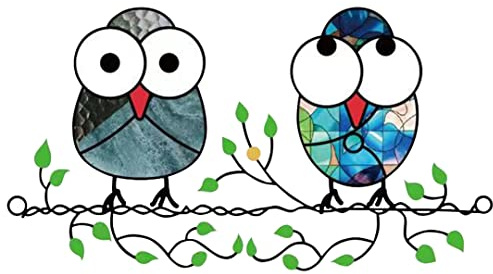 Zayookey Bunt Vögel Sun Catcher Fenster Hängen Eule Fensterbehang Suncatcher Panel Ornament Dekoration