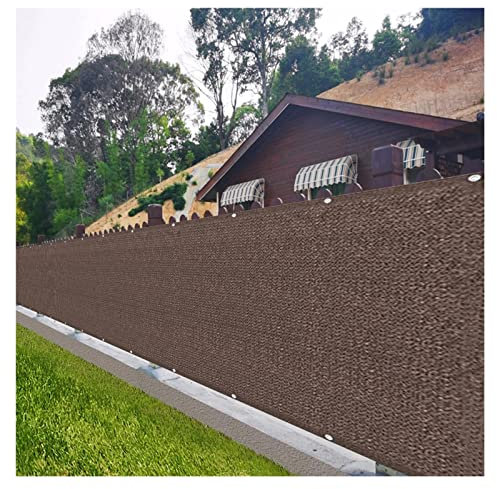 IBOWZ Brise Vue pour Balcon Brise-Vue de clôture,Treillis d'escrime 100% HDPE résistant aux intempéries avec œillets en métal pour Cour extérieure,Mur,Jardin (Couleur : Marron,Taille : 1,5 x
