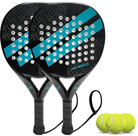 ianoni Padel Racket Carbon Fiber Surface with EVA Memory Flex Foam Core Padel Tennis Racquets Paddle Tennis Racket