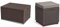 Allibert by Keter Gartentisch Arica, braun, mit Stauraum, 79 x 59 x 42 cm by Keter Cube Hocker mit Stauraum, braun, inkl. Kissen, Deckel abnehmbar, flache Rattanoptik, 42x42x39cm