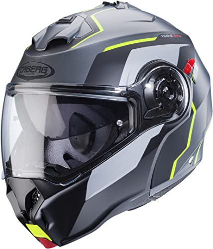 CABERG HELMET DUKE EVO MOVE MATT GUN METAL/BLACK/YELLOW FLUO S