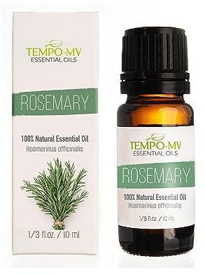Ekologisk rosmarinolja för hår och hårbotten, stärkande, för hälsosam hårväxt, mot håravfall, 100 % ren och naturlig, outspädd, terapeutisk kvalitet. 10 ml.