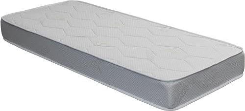 Fusion Materassi - Materasso Singolo Ortopedico 80x190 altezza 10 cm, rivestimento in aloe vera, altamente traspirante, anallergico e adatto a qualsiasi tipo di utilizzo. (80 x 190, 10.00)