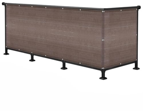 SXEVZOO Brise-Vue de Balcon Étroit et Long Couvre-Balcon Hauteur 45cm Pare-Soleil de Clôture Résistance à la Déchirure HDPE Toile d'ombrage pour Rampes Extérieures (Color : Brown, Size : 45x830cm)