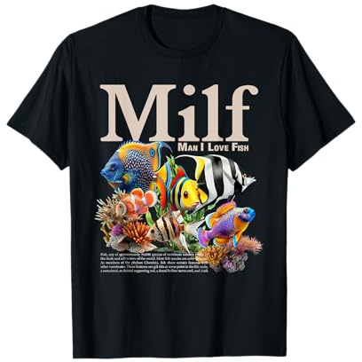 Milf Man I Love Fish Funny Fishing Fisherman Humor Nature T-Shirt