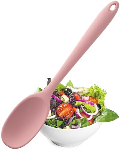 Large Silicone Cherry Blossom Stirring Spoon - Dishwasher Safe, Heat Resistant (260°C/500°F), Non-Scratch for Non-Stick Pans