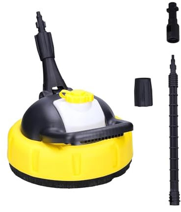 Patio Cleaner Pressure Washer For Karcher K1-K7, Patio Cleaner Head For Karcher, Rotating High Pressure Washer Build-In Foam Pot,Home Car Cleaning Tool, Flexible Rotary Brush For Patio, Deck (A)