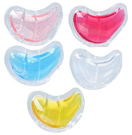 NIYANGLE 5 Stück U-förmige Augenpflege Pads Gel Kühlende und Wärmende Augentherapiepads Wiederverwendbar für Augenermüdung und Augenringe Hautfreundlich