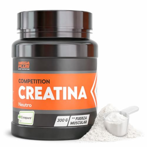 Creatina Monohidratada Creapure - Mega Plus - Creatine Monohydrate Micronizada En Polvo - Sin Gluten Creapure - Creatina Monohidratada - Recuperador Muscular Y Preentreno - 300g