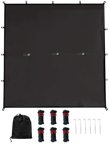 Tent Tarp, Heavy Duty Tarp Shelter, Portable Hiking Accessories, Multifunctional Grounding Sheets, Durable Waterproof Outdoor Gear for Camping, Adventure, Travel, Trekking, and Survival