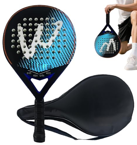 Racchetta in Fibra di Carbonio, Racchetta da Spiaggia, Leggera con Borsa di Immagazzinaggio Attrezzature di Allenamento per Gioco in Famiglia in Giardino Piscina Libero