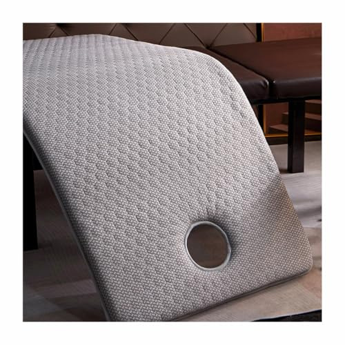 Surmatelas épais en mousse à mémoire de forme antidérapant avec trous, coussin de cils doux et tapis portable pour la relaxation 70 x 190 cm, solution de sommeil confortable