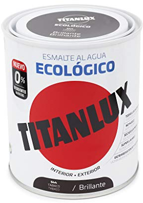 Titanlux - Esmalte Agua Ecologico Brillante, Tabaco, 750ML (ref. 00T054434)