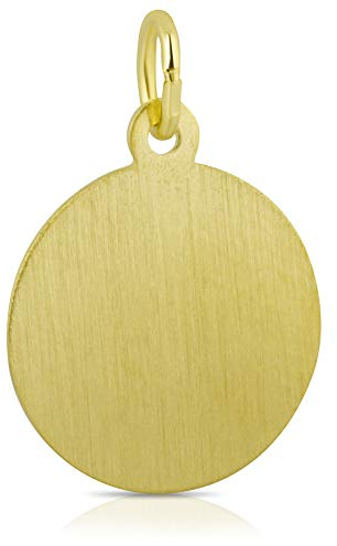 unbekannt Gravurplatte Gelbgold 333 Gold 8k rund 14 mm Anhänger inklusive Gravur Kettenanhänger Ketten Goldschmuck