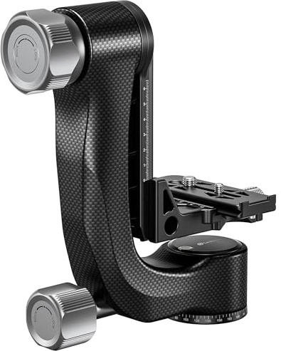Leofoto PG-3 Gimbal Head, Carbon Fiber, Compact and Porable, Arca Compatible