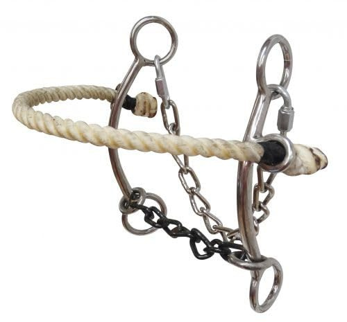 Showman Stainless Steel Combo Hackamore w/Chain Mouth