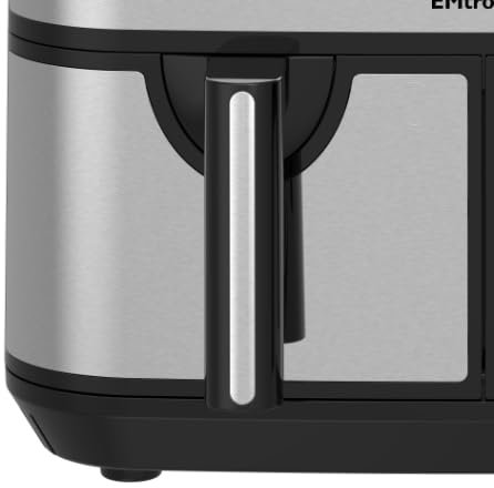 EMtronics 9L Double Basket Air Fryer Drawer Number 1 (Left Drawer ONLY) - Stainless Steel