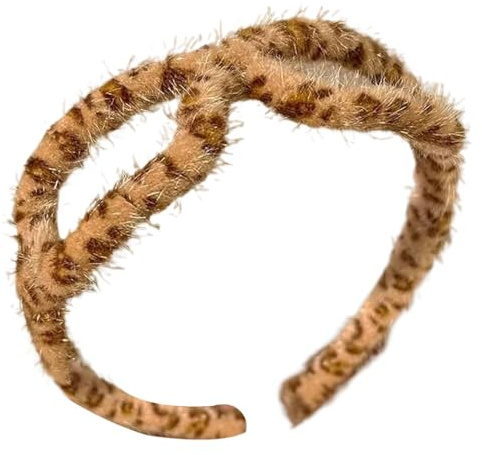 Nybhyjka Bandeau imprimé léopard - Bandeau de douche en forme de lunettes - Mode léopard - Couvre-chef pour le bain, le maquillage et le sport