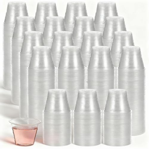 Ckhoid 1000Pcs Disposable Medicine Cups Graduated, 1 oz Small Plastic Measuring Cup, 1 oz Plastic Med Cups for Mixed Pills, Liquid Medication, Paint, Epoxy, Resin