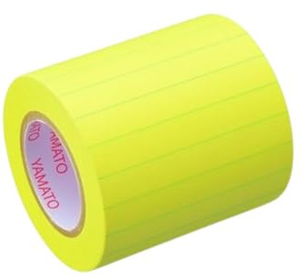 Yamato Sticky Notes, Memoc, Roll Tape, Ruled Type, Notebook, 2.0 inches (50 mm) Wide, Refill, 1 Roll, Yellow, 32.8 Feet (10 M)