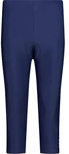 C.P.M. Pantalone Capri Da Bike Elasticizzato E Traspirante Pantalone, Donna, Blue, D42