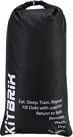 KitBrix Dobi Drybag Wet Bag 12L - Waterproof Dry Bag for Wet or Dirty Gear - Ideal for Swimming, Wetsuits, Sports, Camping & Travel - Lightweight & Durable
