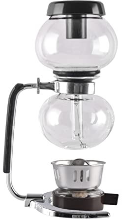 ZAJ Machine à café Siphon Cafetière Style Japonais Vide en Verre Siphon Pot Percolateurs 3 Tasses 360 ML en Verre De Table Manuel Siphon Cafetière Facile à Utiliser