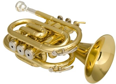 Anfänger Trompete Tragbares B-Trompeten-Minikornett-Blechblasinstrument