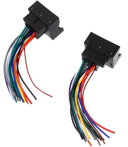 Cablaggio Autoradio Stereo Auto Nero Abs, Connettore Femmina 2 Pezzi