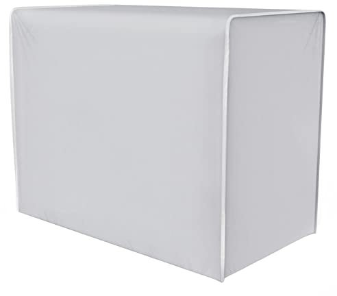 DirkFigge Copri Condizionatore da Esterno Universale Copertura Condizionatore Esterno Telo Esterno Anti-Neve Anti-Polvere Copri Climatizzatore Esterno Protettori Coperture (Argento, 95*40*73cm)