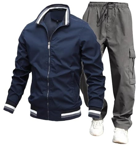Kelandoom Survetement Homme Ensemble,Pantalon Peintre Tenue Sport Homme Sweat-Shirt À Capuche Et Pantalon Combinaison De Sport Chemise Homme Blanche Manches Longues Jogging Homme Grande Taille