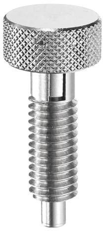 QUARKZMAN Federstift mit gerändeltem Griff M8x1,25 Stift-Ø 4mm Rückziehbare Schnellspannstifte Edelstahl-Sperrtyp-Indexplunger für Industrieanlagen