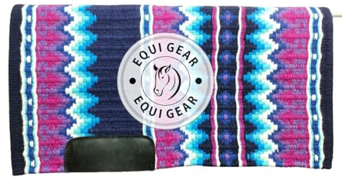 EQUIEMPRESS Sattelunterlage Western Show/Westernsatteldecke aus Neuseelandwolle, Top Wool Pad Sensor Flex (Anpassung möglich) A-387 (34 x 36)