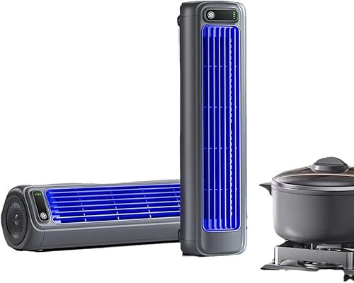 AngLink Festberg Coolingace – Kompakter, kabelloser Wandventilator | Messerlos & ultraleise | Perfekt für Küche, Schlafzimmer, Bad & WC | Stilvoller Mini-Ventilator für heiße Sommertage (Schwarz)