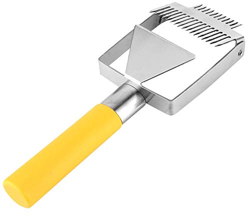 Pwshymi Stainless Steel Uncapping Fork Efficient Beekeeping Tool for Beehive Honey Collection 9.1x3.0x1.4in for Beekeepers