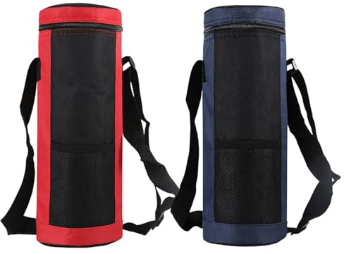 MLPKOI 2 Paquete de Funda para Botella de Agua, Bolso Térmico Portátil para Botella de Agua con Correa de Hombro Ajustable Bolsa Isotérmica Grande para Mantener Tus Bebidas, para Deportes, Viajes