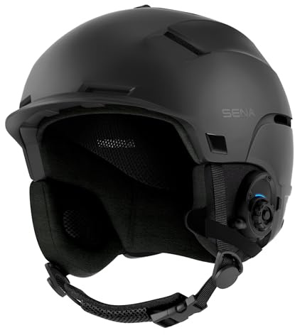 Sena Latitude Snow Helmet with Built in Speakers and Microphone, Four-Way Bluetooth Intercom, Hands-Free Open Communication, Listen to Music (Size L)