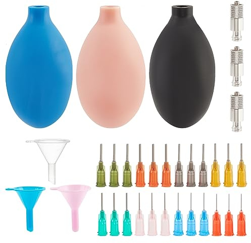 WEBEEDY 3 Sets Keramikwerkzeuge Töpferbedarf Tonwerkzeuge-Set Für Töpferglasur Mit Präzisionsspitzen-Applikator, Flaschenschlupf, Nachlaufende Quetschflaschen Geschenke zu Weihnachten