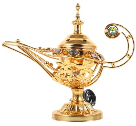 STOBAZA Bruciatore Di Incenso Elettrico in Metallo Decorazione Mediorientale Per Casa E Studio Porta Incenso Portatile Per Yoga E Relax 8.7X8.3X8.3 Pollici Con Spina Europea
