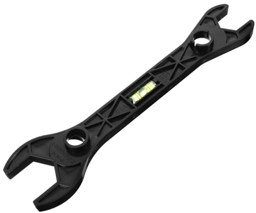 POPETPOP Hand Tool Basin Waste Spanner and Removal Plastic for Easy Installation Shower Wrench with Level, Repair Shower Head Faucet at Home