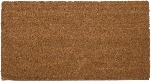 Zerbino in cocco naturale spessore 17 mm su misura per ingresso, retro in gomma antiscivolo in PVC, dimensione 50x100 cm