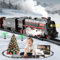 LTFIOON Tren Eléctrico Juguete, Clasico Tren de Juguete con Vapor,Luces y Sonidos, Electrico Trenes de Navidad, Decoración de Navidad Regalos de Cumpleaños, Juguete Niños 3-12 Años (A)