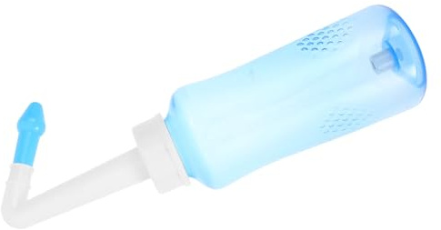 Milisten Flacon de Lavage Nasal Dispositif Manuel en Pp Portable 300ml Débit D'eau Réglable pour Irrigation des Sinus Adapté aux Garçon et Filles et Adultes