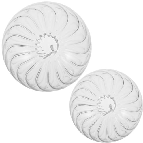 Sosoport Glass Pendant Shade Bubble Globe Lampshade 2pcs Set (3.1 4) Spherical Glass Lamp Cover Replacement for Ceiling Light Fixtures in Home