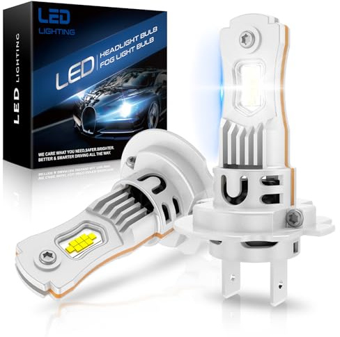 OVVOFPP H7 LED-lampa, 120 W, 3 0 000 LM, 700 % superljus, 6 500 K, kall vit, ingen adapter krävs, anti-fel, mini storlek 1:1 ventilerad, plug and play, 2 H7-glödlampor