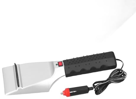 CHICIRIS Auto Heated Snow Shovel, Durable Plastic Material, 12V Electric Ice Scraper, Heating Up to 140F in 3 Minutes, Perfect for Cars and Trucks