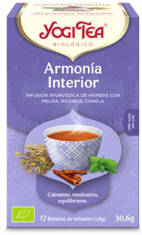 Yogi Tea, Armonía Interior - Infusión Ayurveda - Sin cafeína - 17 bolsitas (30,6g)