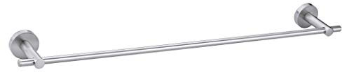 tesa Moon Handtuchstange, verchromt - Badetuchhalter - zur Wandbefestigung ohne Bohren, inkl. Klebelösung - 642mm x 49mm x 85mm