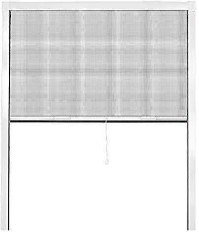 PALMAT - Moskitonetz für Fenster – Fliegen Netz, Insektenschutz, Fliegengitter, Mückenschutz, Verhindert Insektenbefall, Einstellbares Fliegennetz (130 X 160 X 5 cm, Weiß)